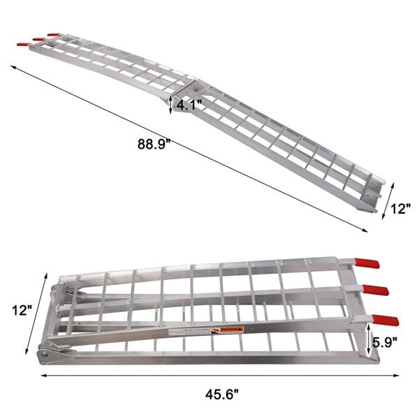 ACEM 1500Lbs Capacity Aluminum Foldable Truck Ramp (Set Of 2) Wayfair